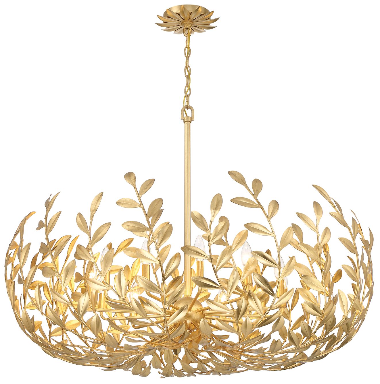 Thumbnail2 of Crystorama Broche 42'' Antique Gold Chandelier