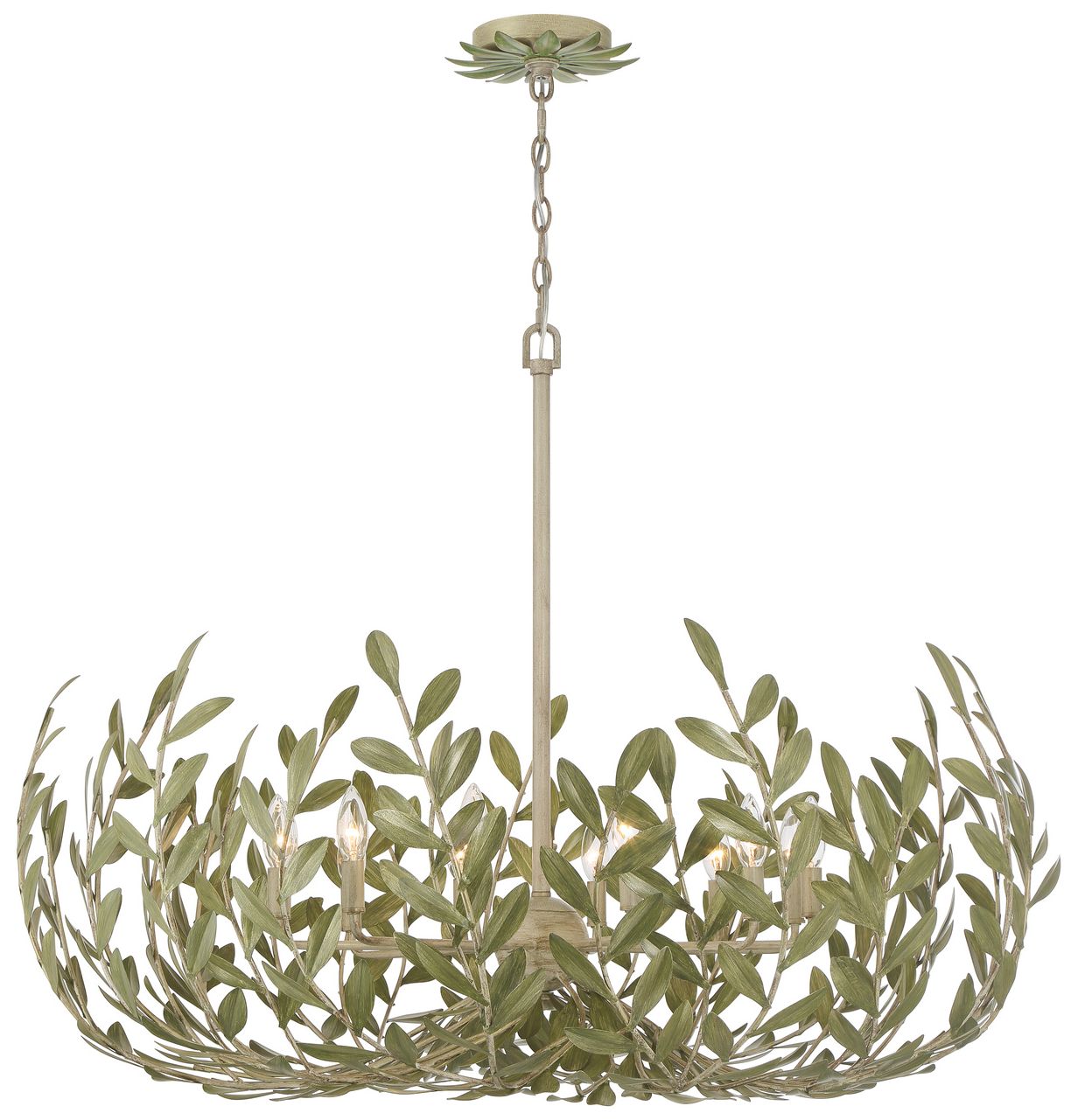 Image 3 Crystorama Broche 42'' Champagne Green Tea Chandelier more views
