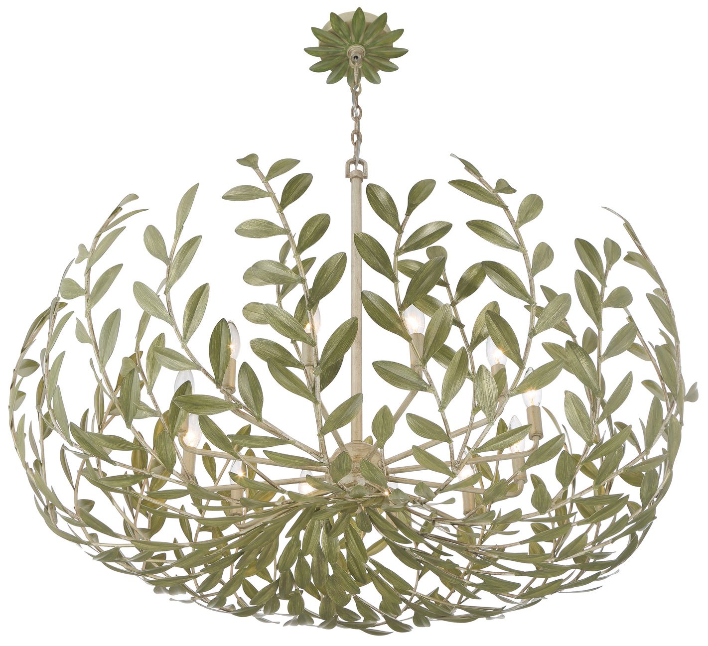 Image 4 Crystorama Broche 42'' Champagne Green Tea Chandelier more views