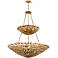 Crystorama Broche 47 1/4"W Antique Gold 2-Tier Chandelier