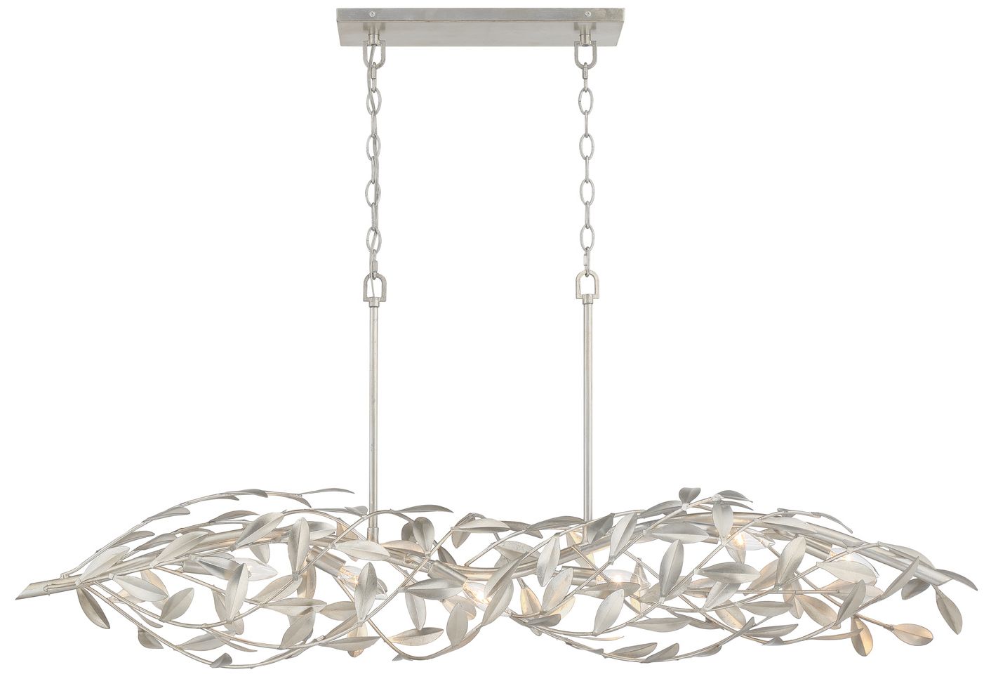 Image 3 Crystorama Broche 50.5'' Antique Silver Linear Chandelier more views