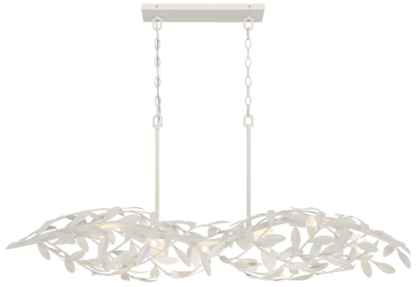 Image 3 Crystorama Broche 50.5'' Matte White Linear Chandelier more views