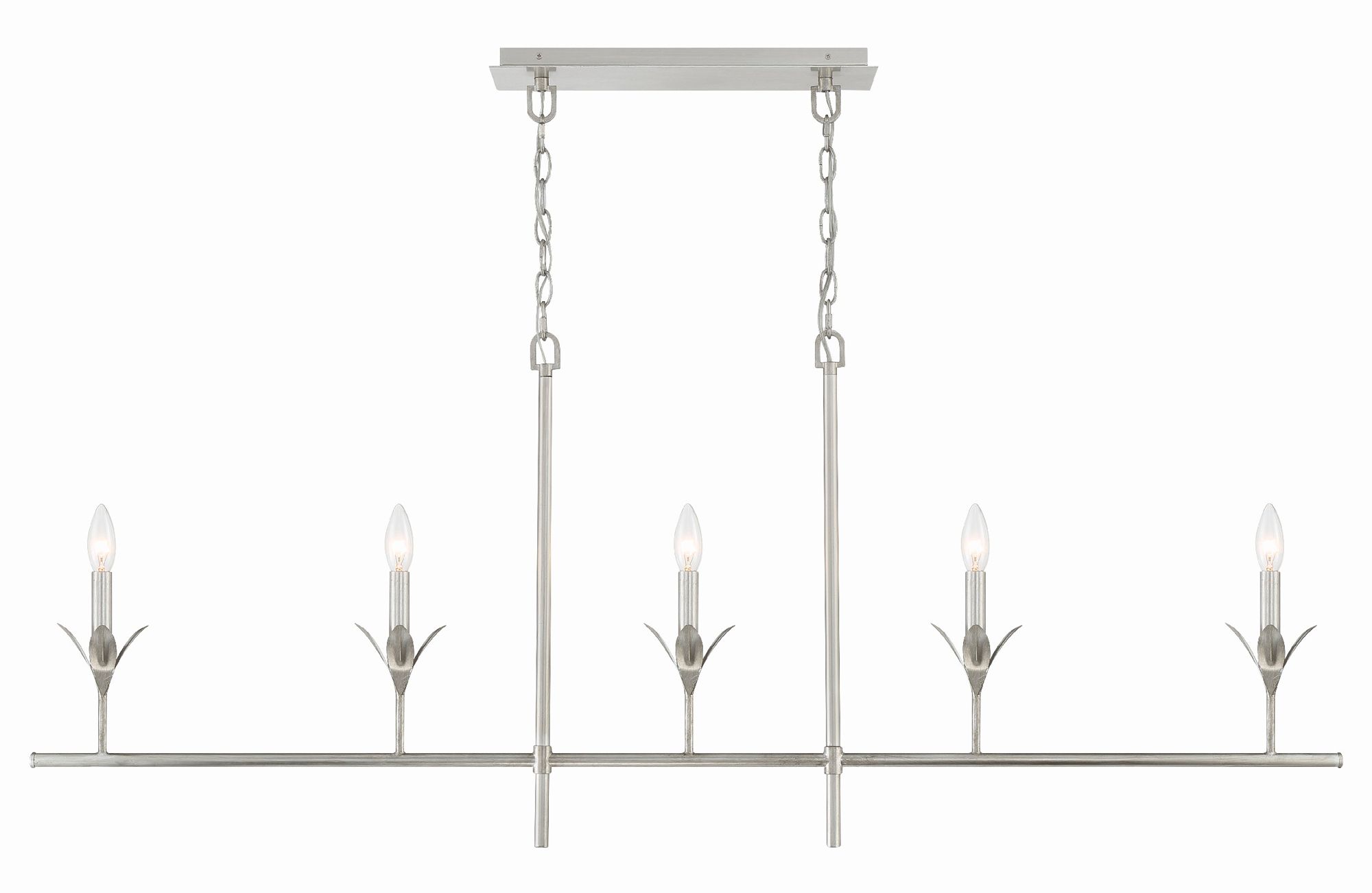 Image 5 Crystorama Broche 53.5'' Antique Silver Linear Chandelier more views