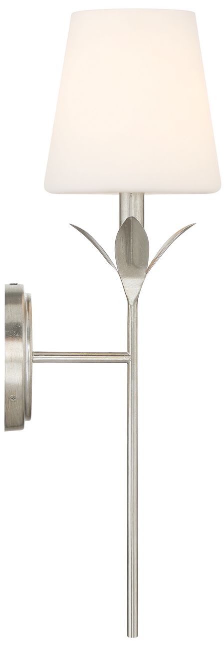 Image 4 Crystorama Broche 6'' Antique Silver Sconce more views