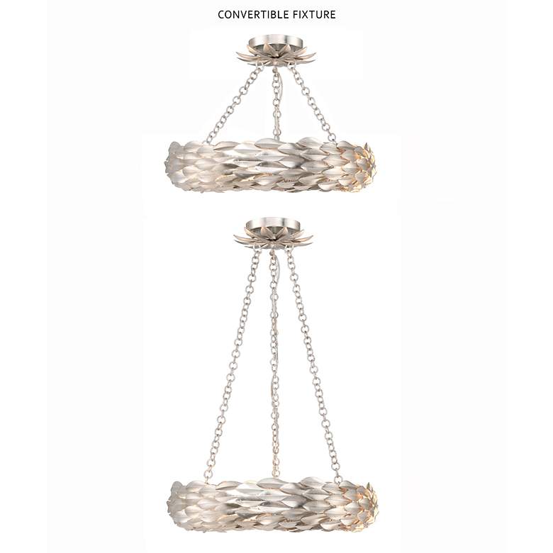Image 5 Crystorama Broche 6 Light Antique Silver Chandelier more views