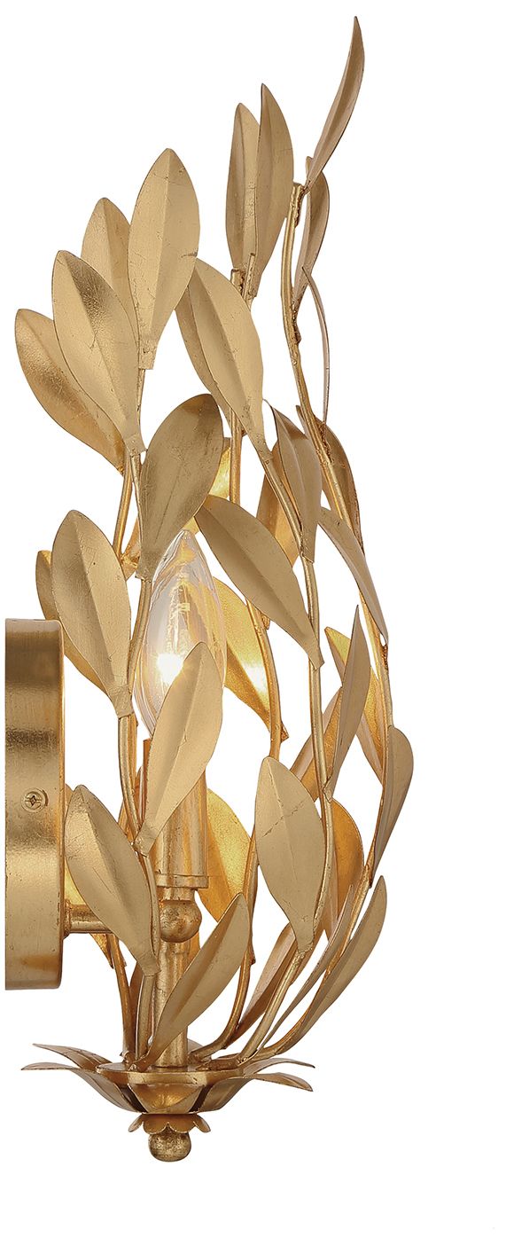 Image 5 Crystorama Broche 8.25'' Antique Gold Sconce more views