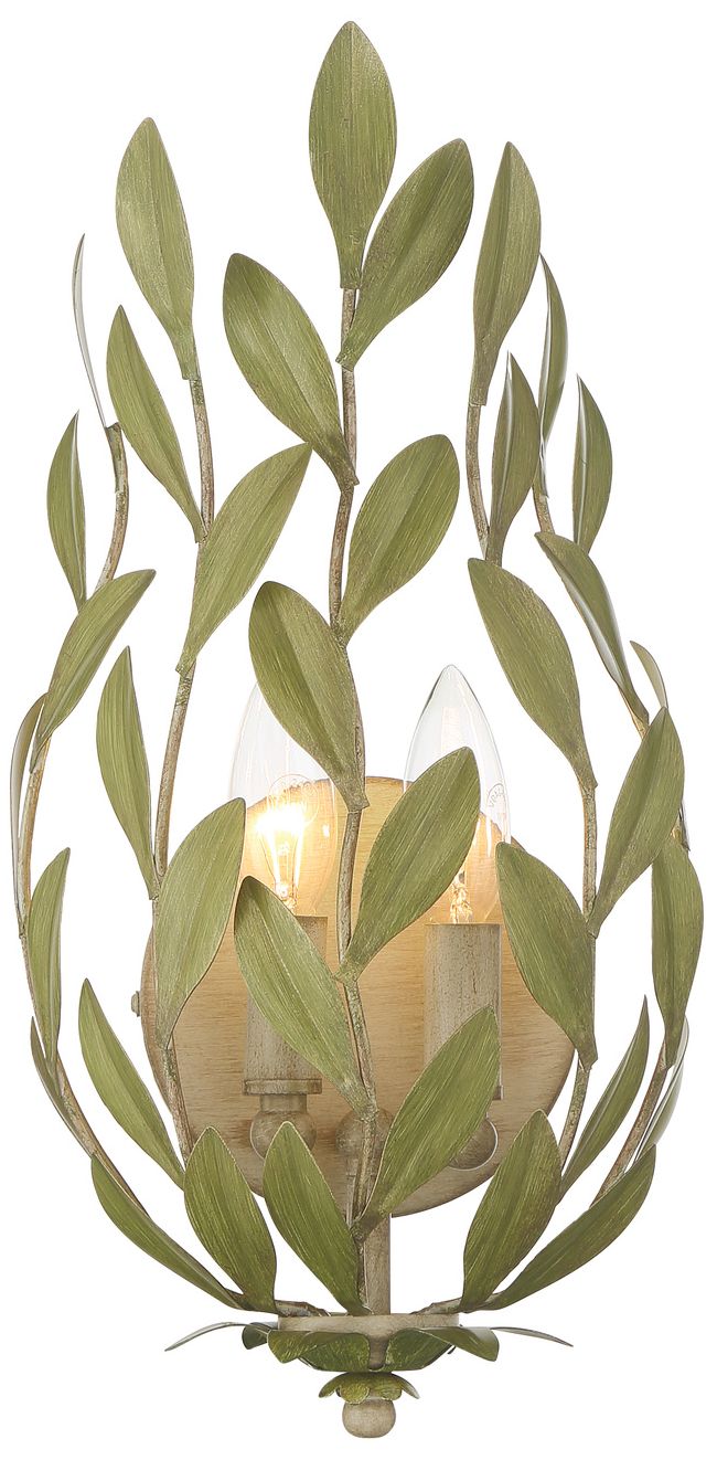 Crystorama Broche 8.25'' Champagne Green Tea Sconce