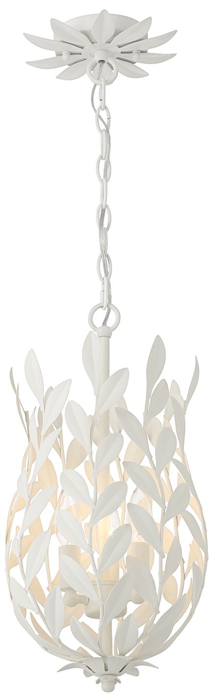 Image 2 Crystorama Broche 9.5'' Matte White Pendant