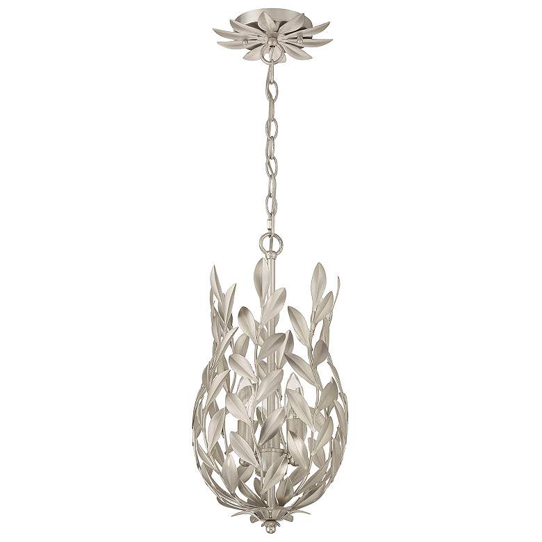 Image 3 Crystorama Broche 9 1/2" Wide Antique Silver Mini Pendant more views