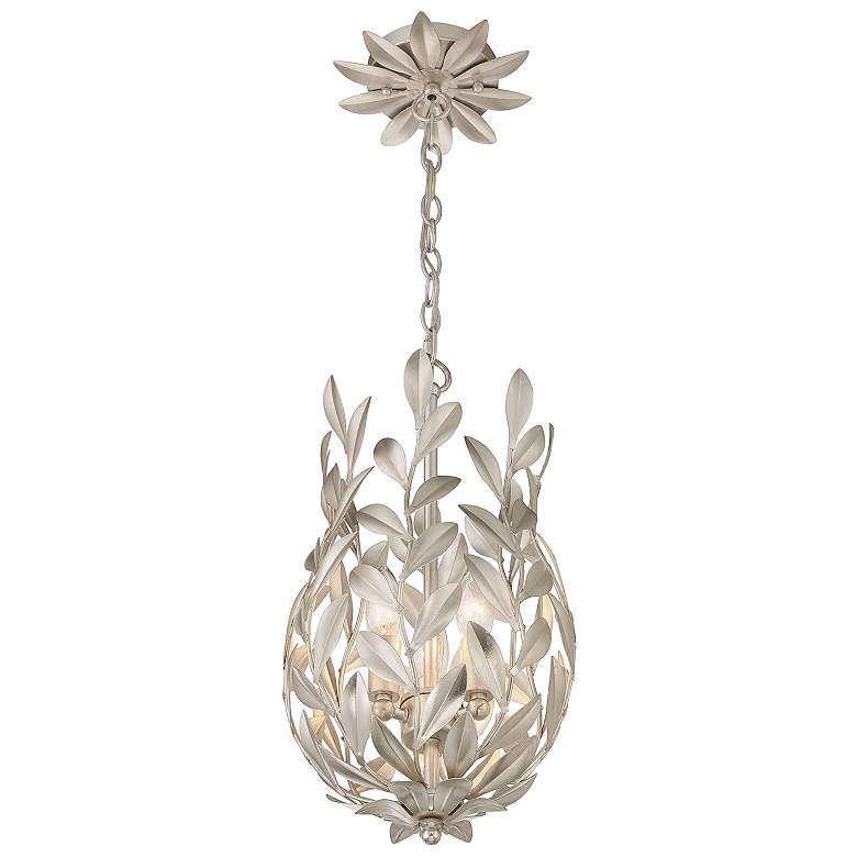 Image 5 Crystorama Broche 9 1/2" Wide Antique Silver Mini Pendant more views