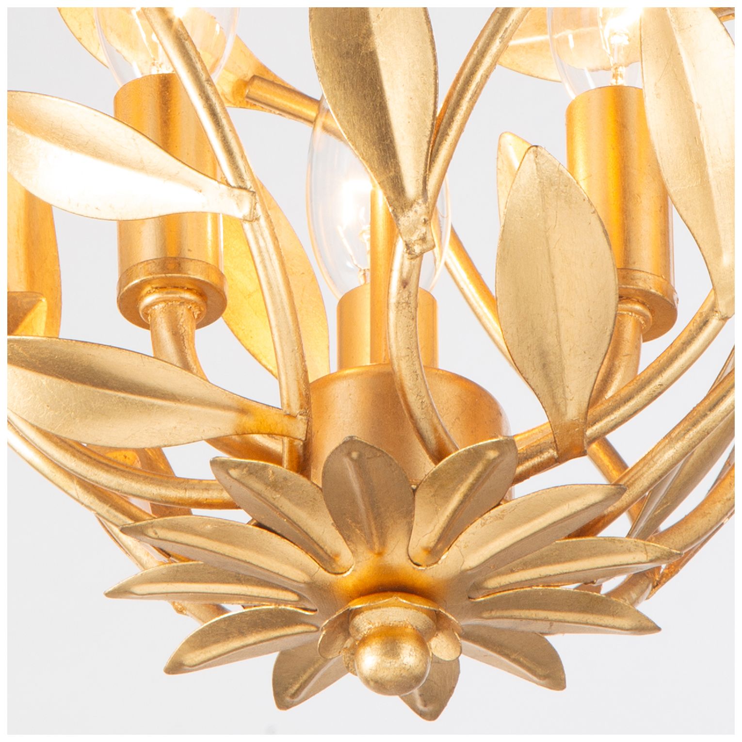 Image 6 Crystorama Broche 9'' Antique Gold Semi Flush Mount more views