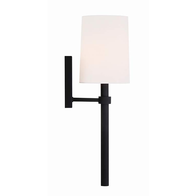 Image 2 Crystorama Bromley 18 1/4 inch High Black Forged Wall Sconce more views