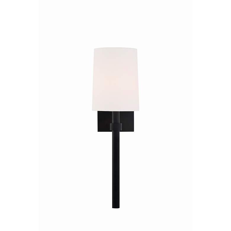 Image 4 Crystorama Bromley 18 1/4" High Black Forged Wall Sconce more views