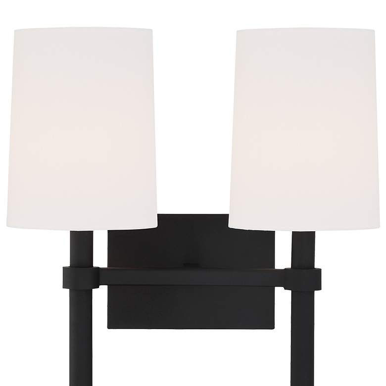 Image 5 Crystorama Bromley 18 1/4"H Black Forged 2-Light Wall Sconce more views