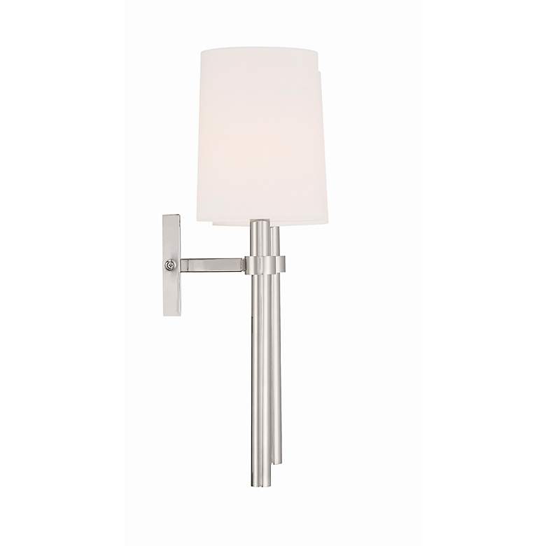 Image 3 Crystorama Bromley 18 1/4"H Polished Nickel 2-Light Sconce more views