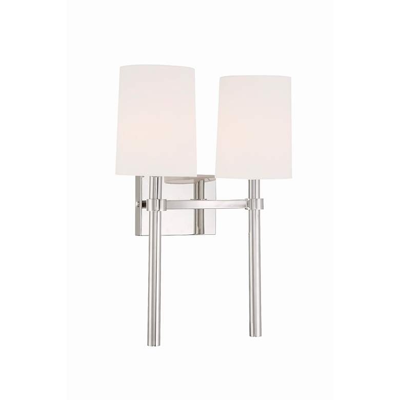 Image 4 Crystorama Bromley 18 1/4"H Polished Nickel 2-Light Sconce more views