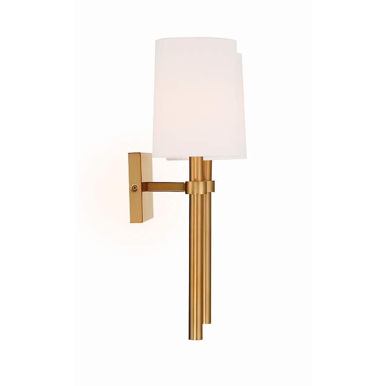Image 3 Crystorama Bromley 18 1/4"H Vibrant Gold 2-Light Wall Sconce more views