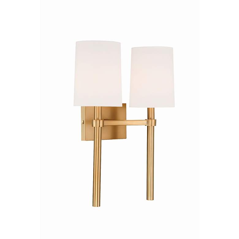 Image 4 Crystorama Bromley 18 1/4"H Vibrant Gold 2-Light Wall Sconce more views