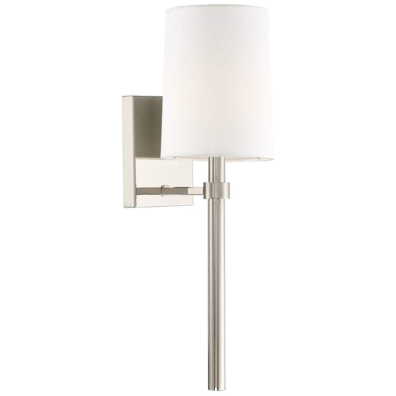 Image 2 Crystorama Bromley 18 inch High Polished Nickel Wall Sconce more views