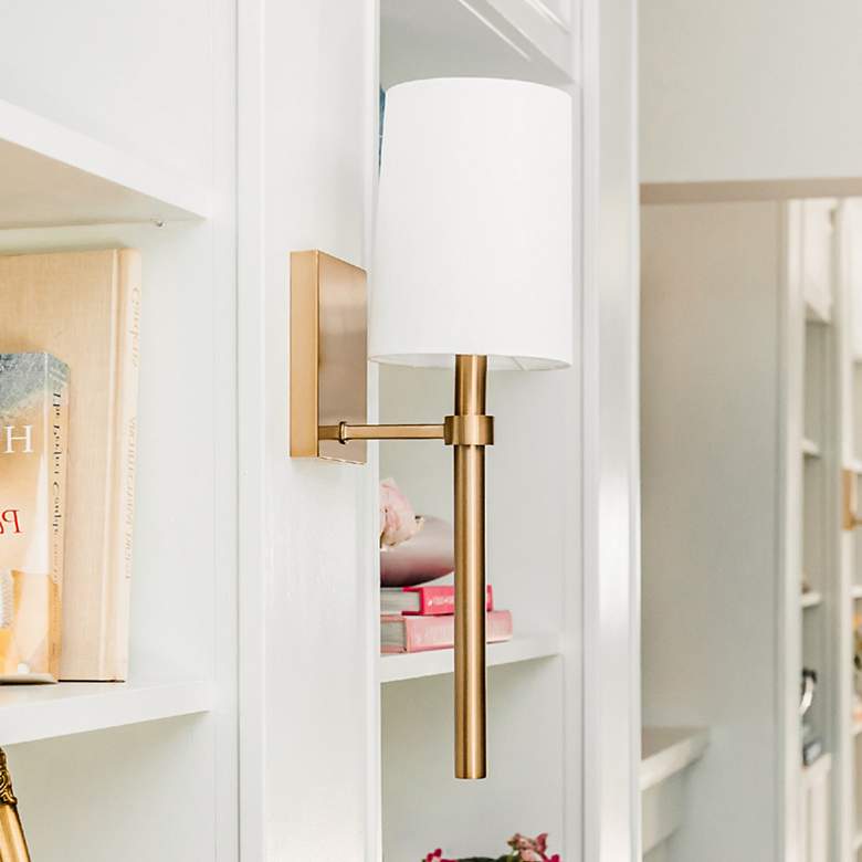 Image 1 Crystorama Bromley 18" High Vibrant Gold Wall Sconce
