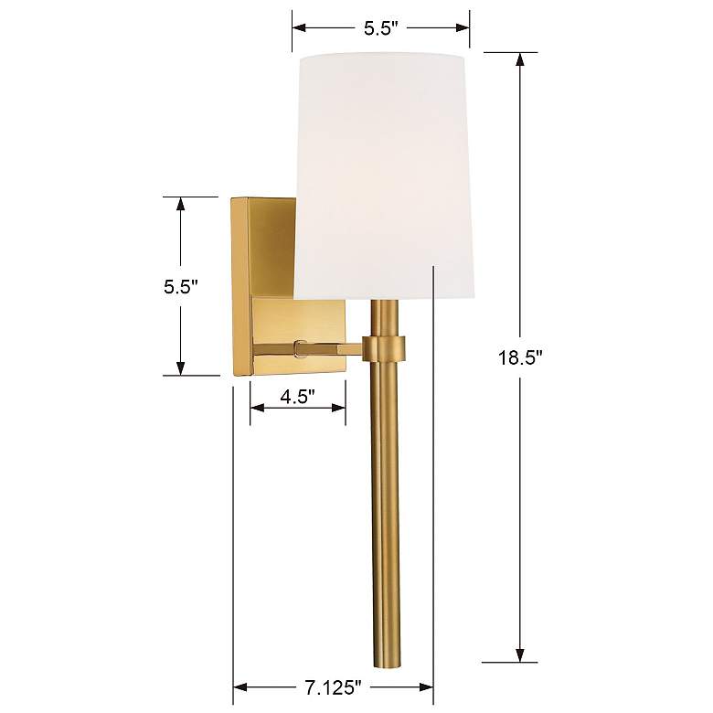 Image 4 Crystorama Bromley 18" High Vibrant Gold Wall Sconce more views