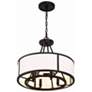 2_Crystorama Bryant 18" Wide Black Forged Drum Chandelier more views