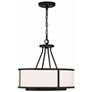 4_Crystorama Bryant 18" Wide Black Forged Drum Chandelier more views