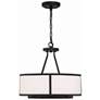 5_Crystorama Bryant 18" Wide Black Forged Drum Chandelier more views