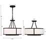 7_Crystorama Bryant 18" Wide Black Forged Drum Chandelier more views