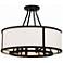 Crystorama Bryant 18"W Black Forged 4-Light Ceiling Light