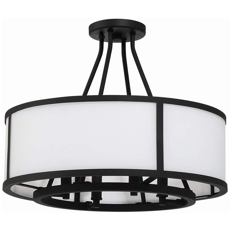 Image 2 Crystorama Bryant 18"W Black Forged 4-Light Ceiling Light more views