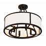 3_Crystorama Bryant 18"W Black Forged 4-Light Ceiling Light more views