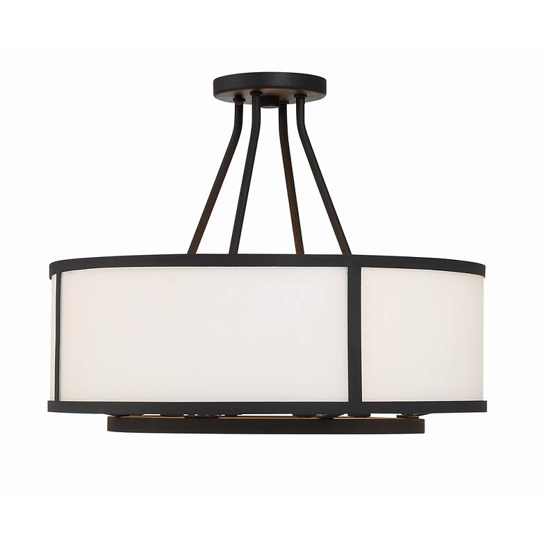 Image 4 Crystorama Bryant 18"W Black Forged 4-Light Ceiling Light more views