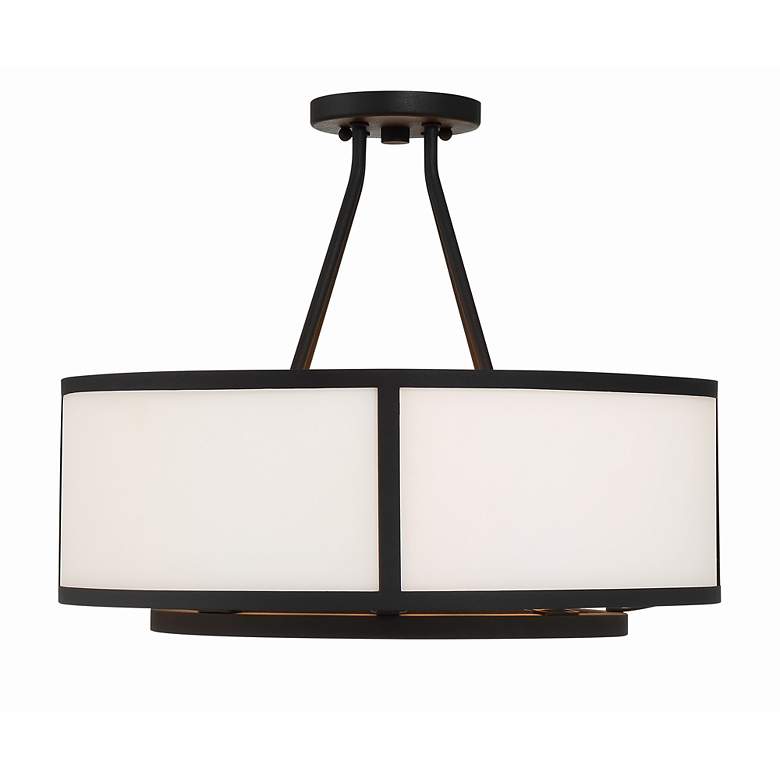 Image 5 Crystorama Bryant 18"W Black Forged 4-Light Ceiling Light more views