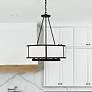 2_Crystorama Bryant 24"W Black Forged 6-Light Drum Chandelier
