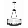 4_Crystorama Bryant 24"W Black Forged 6-Light Drum Chandelier more views