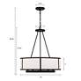 Crystorama Bryant 24"W Black Forged 6-Light Drum Chandelier in scene