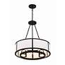 Crystorama Bryant 24"W Black Forged 6-Light Drum Chandelier in scene