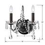 4_Crystorama Butler 14"H English Bronze 2-Light Crystal Sconce more views