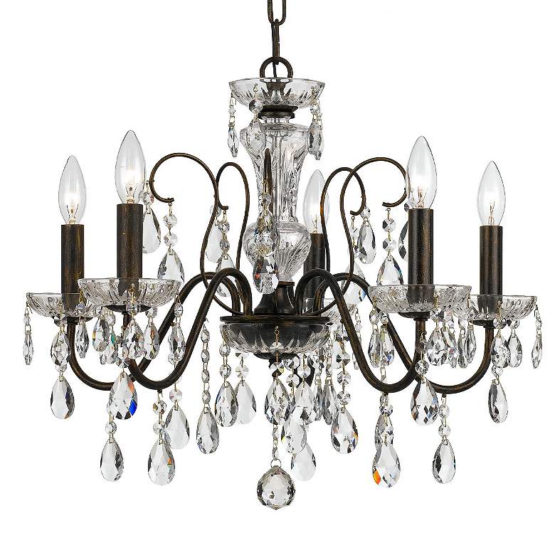 Image 4 Crystorama Butler 23" Wide 5-Light English Bronze Chandelier more views