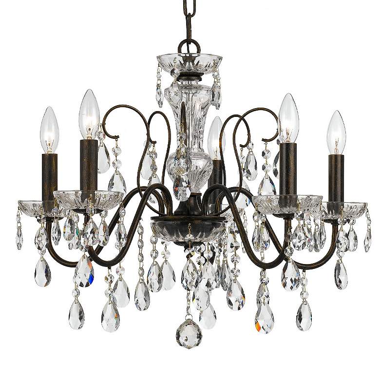 Image 4 Crystorama Butler 23 inch Wide 5-Light English Bronze Chandelier more views