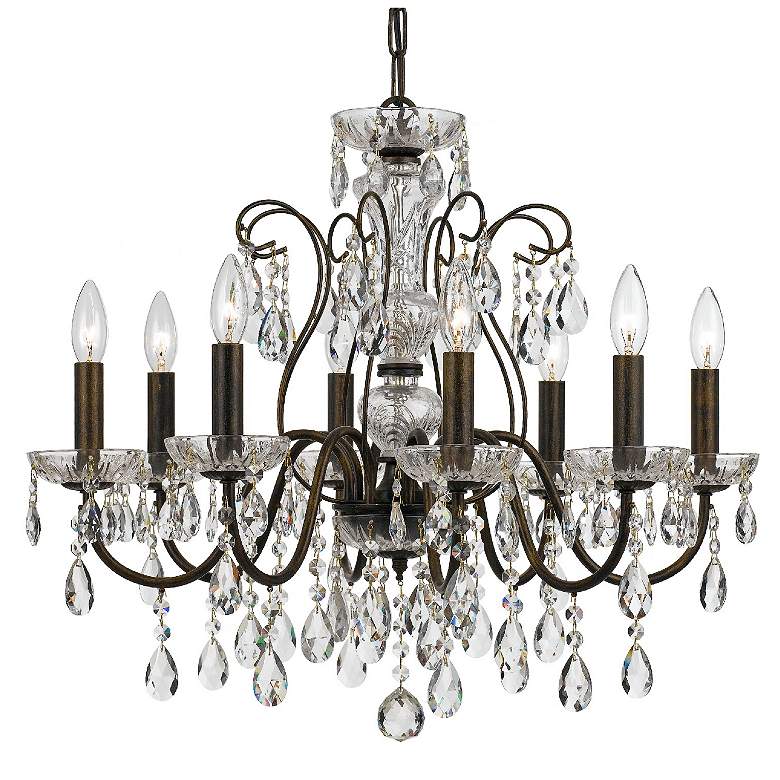 Image 2 Crystorama Butler 25 1/2 inch W English Bronze 8-Light Crystal Chandelier