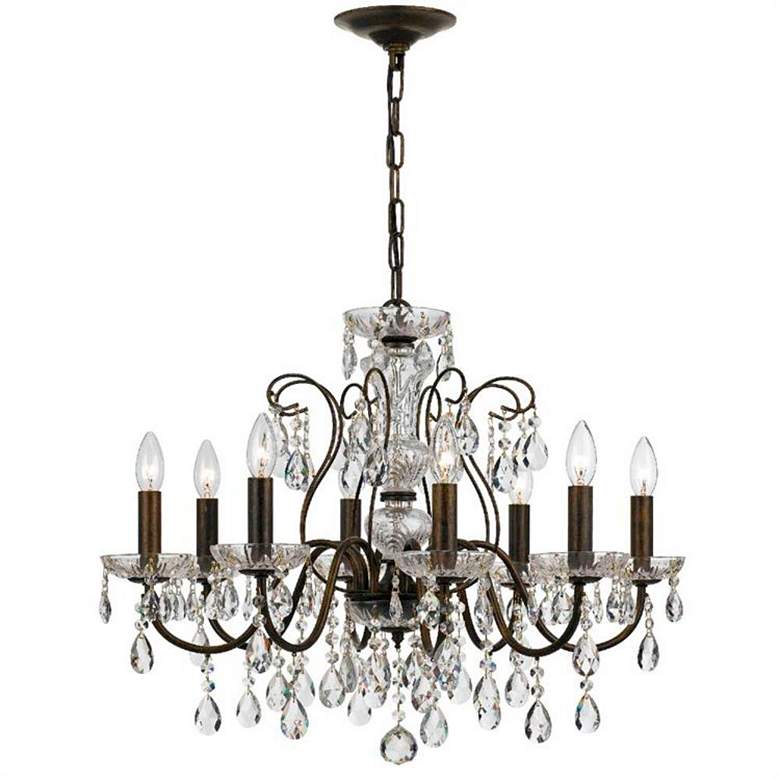Image 4 Crystorama Butler 25 1/2" W English Bronze 8-Light Crystal Chandelier more views