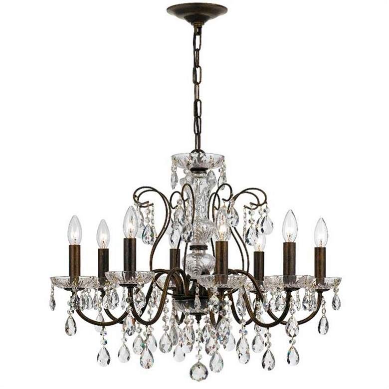 Image 4 Crystorama Butler 25 1/2 inch W English Bronze 8-Light Crystal Chandelier more views