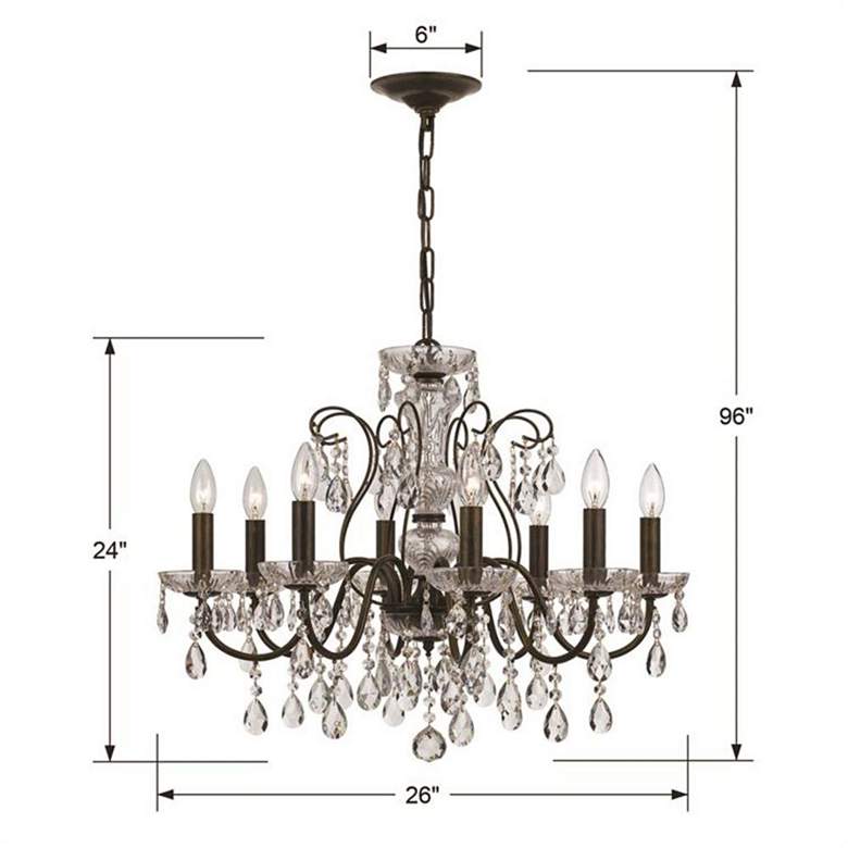 Image 5 Crystorama Butler 25 1/2 inch W English Bronze 8-Light Crystal Chandelier more views