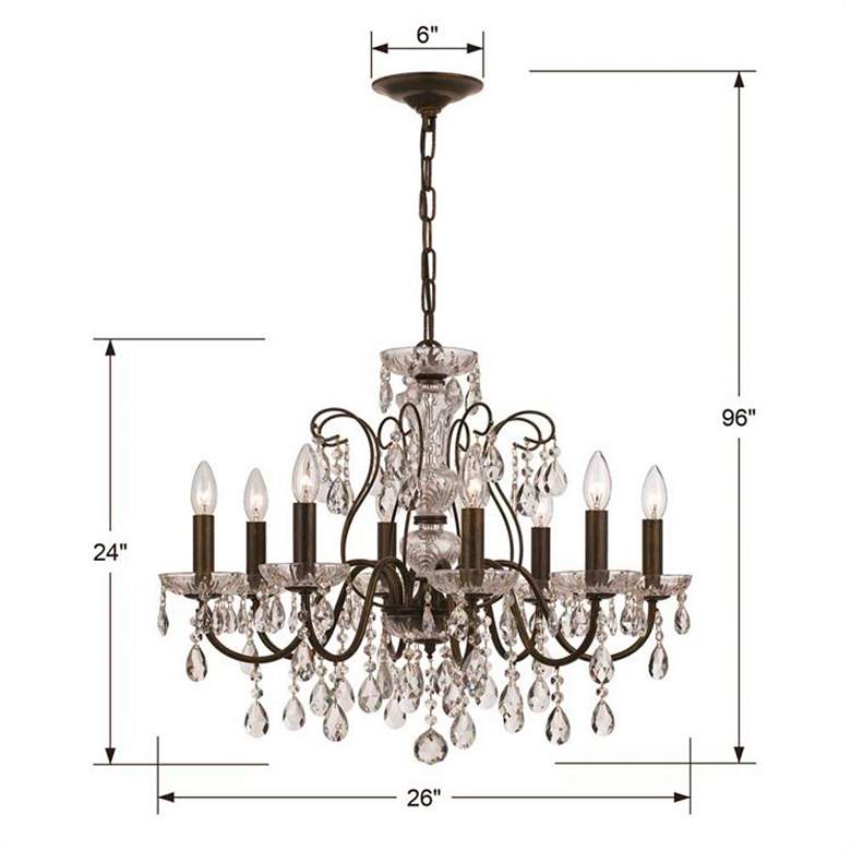 Image 7 Crystorama Butler 25 1/2" W English Bronze 8-Light Crystal Chandelier more views
