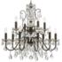 Crystorama Butler 29" W English Bronze 12-Light Crystal Chandelier