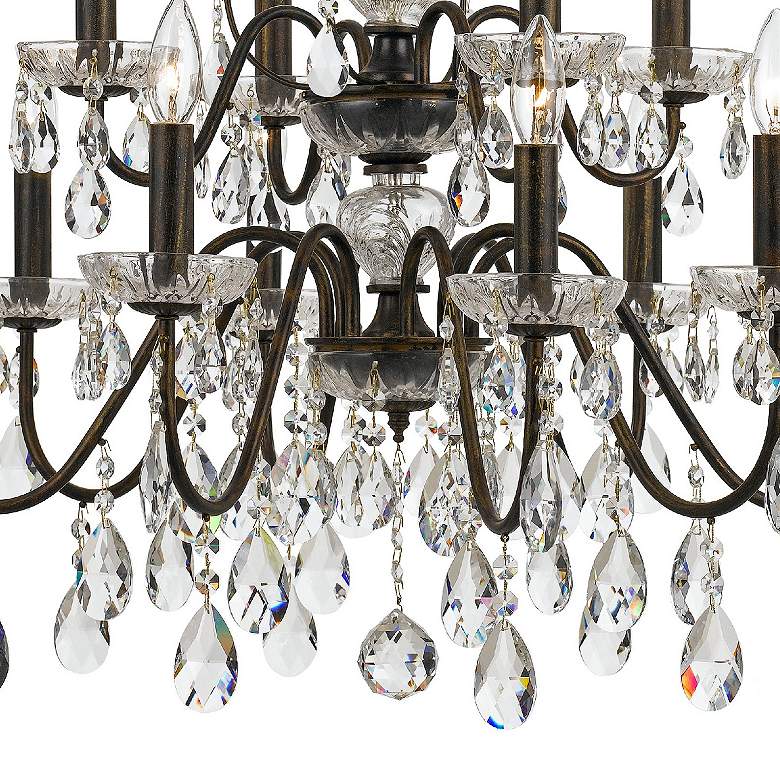 Image 3 Crystorama Butler 29" W English Bronze 12-Light Crystal Chandelier more views