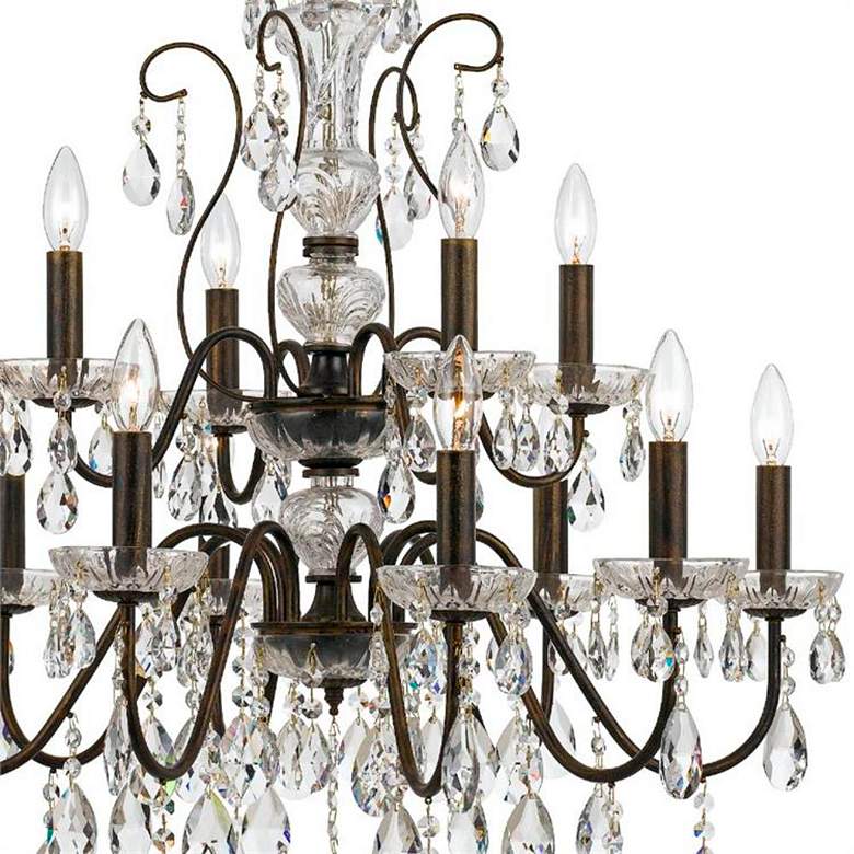 Image 5 Crystorama Butler 29" W English Bronze 12-Light Crystal Chandelier more views