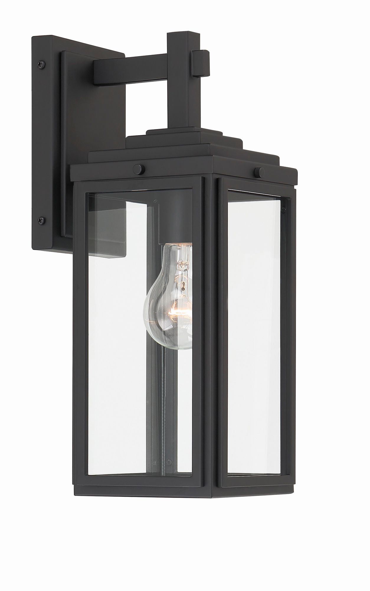Image 2 Crystorama Byron 5.25'' Matte Black Outdoor Sconce more views